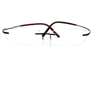 SILHOUETTE TITAN RIMLESS TITANIUM EYEWEAR‎ 5541 IX 3040 51/17/140 RED 20965